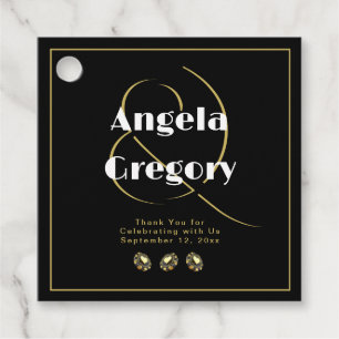 Etiquetas Para Lembrancinhas Casamento Dourado de Las Vegas Ampersand Casino