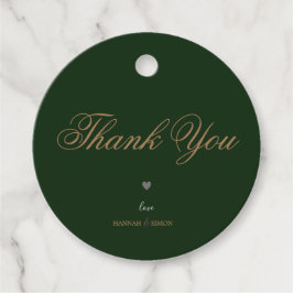 Etiquetas Para Lembrancinhas Casamento Dourado Elegante Clássico Emerald Green