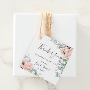 Etiquetas Para Lembrancinhas Casamento Elegante De Blush Floral Greenery Obriga