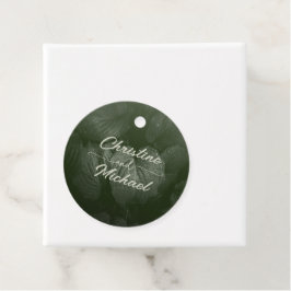Etiquetas Para Lembrancinhas Casamento elegante de folhas verdes na primavera
