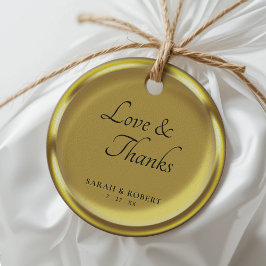 Etiquetas Para Lembrancinhas Casamento Elegante De Luxo De Moedas Douradas Obri