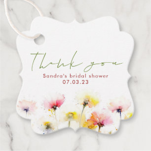 Etiquetas Para Lembrancinhas Casamento Elegante De Watercolor Flores Selvagens