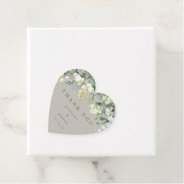 Etiquetas Para Lembrancinhas Casamento Elegante Greige Snowberry+Eucalyptus