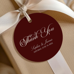 Etiquetas Para Lembrancinhas Casamento Elegante Vintage Marfim Burgundy Escuro