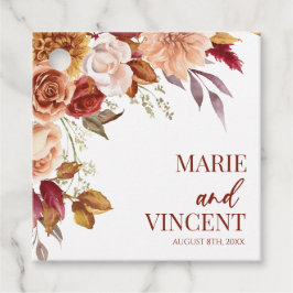 Etiquetas Para Lembrancinhas Casamento Flor Laranja Castanho Burnt Burnt Burnt