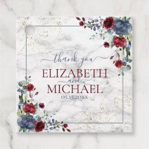 Etiquetas Para Lembrancinhas Casamento Floral Azul Brilhante Claro
