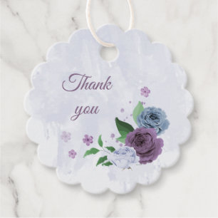 Etiquetas Para Lembrancinhas Casamento floral azul e roxo