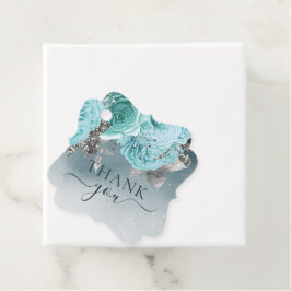 Etiquetas Para Lembrancinhas Casamento Floral Azul Elegante Obrigado