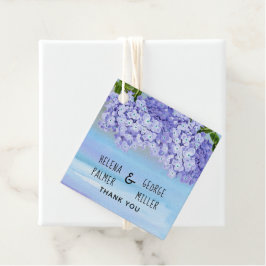 Etiquetas Para Lembrancinhas Casamento floral azul púrpura hydrangea watercolor