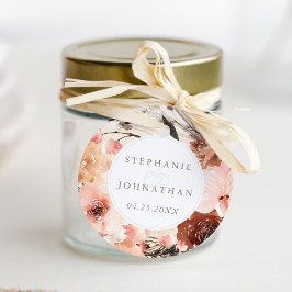 Etiquetas Para Lembrancinhas Casamento Floral Boho Aquarela de Outono