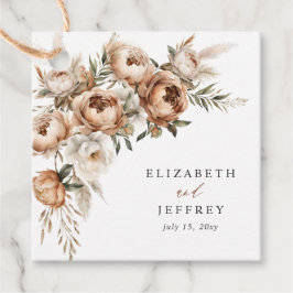 Etiquetas Para Lembrancinhas Casamento Floral Boho Outono Pampas Terracota Rúst