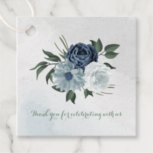 Etiquetas Para Lembrancinhas casamento floral branco e azul