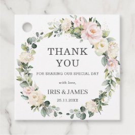 Etiquetas Para Lembrancinhas Casamento Floral Chic Soft Ivory - Obrigado