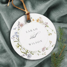 Etiquetas Para Lembrancinhas Casamento Floral de Ferida Floral Amarelo-Cinza