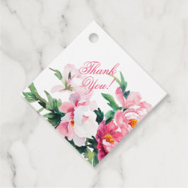 Etiquetas Para Lembrancinhas Casamento Floral de Peônia Rosa Suave e Eucalipto