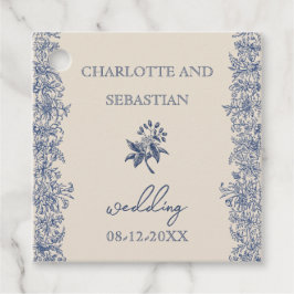 Etiquetas Para Lembrancinhas Casamento floral de safra azul