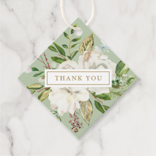 Etiquetas Para Lembrancinhas Casamento Floral Gilded Obrigado