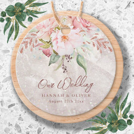 Etiquetas Para Lembrancinhas Casamento Floral Marble de Rosa Rosa Rosa Elegante