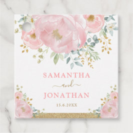 Etiquetas Para Lembrancinhas Casamento Floral Romântico Bloom Suave Cor de Água