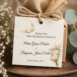 Etiquetas Para Lembrancinhas Casamento Floral Rústico de Luxo