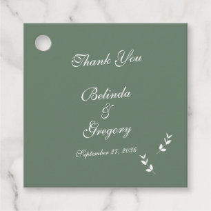 Etiquetas Para Lembrancinhas Casamento Formal De Azeitona Verde De Elegante