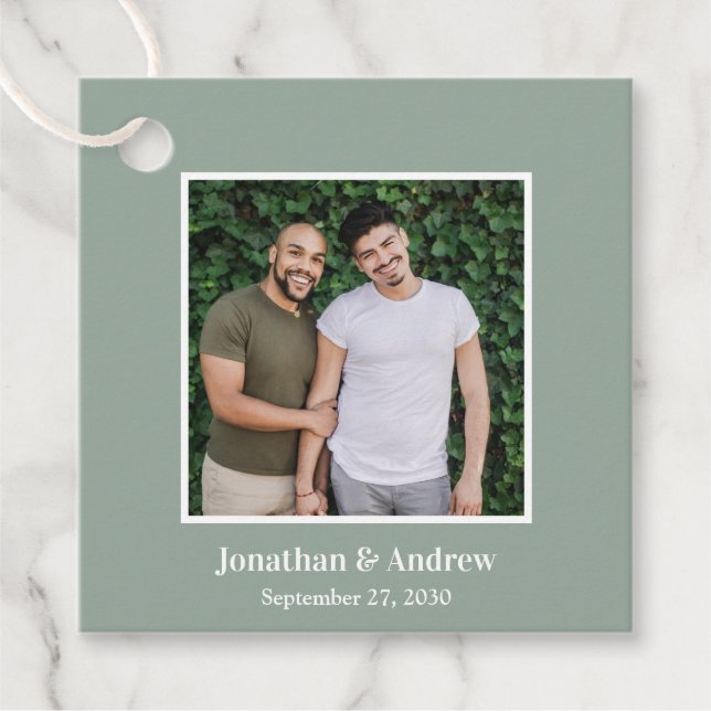 Etiquetas Para Lembrancinhas Casamento Foto LGBTQ (Frente)
