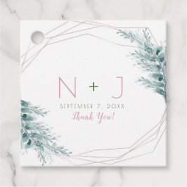 Etiquetas Para Lembrancinhas Casamento Geométrico Botânico Dourado Rosa Glam