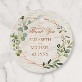 Etiquetas Para Lembrancinhas Casamento Geométrico Eucalyptus Birch De Cobre Rus