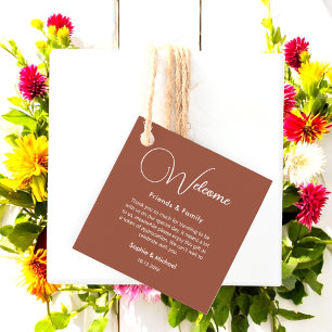 Etiquetas Para Lembrancinhas Casamento Gift Bag Basket Terracotta Boas-vindas