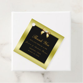 Etiquetas Para Lembrancinhas Casamento Glamouroso Arco Dourado & Preto