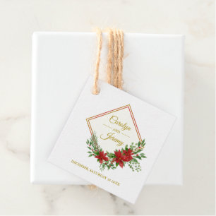 Etiquetas Para Lembrancinhas Casamento inspirado por Diamod & Poinsettias