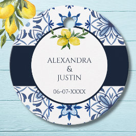 Etiquetas Para Lembrancinhas Casamento Italiano Blue Mediterranean Lemon Obriga