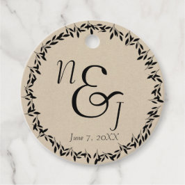 Etiquetas Para Lembrancinhas Casamento Kraft Moderno Rústico Botânico Folha Pre