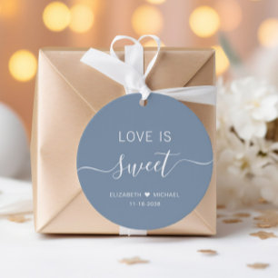 Etiquetas Para Lembrancinhas Casamento Love Is Sweet Dusty Blue