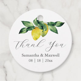 Etiquetas Para Lembrancinhas Casamento - Marcas De Favor Limões De Aquarela