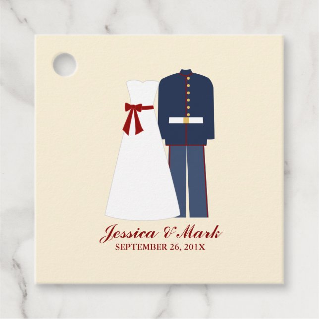 Etiquetas Para Lembrancinhas Casamento Militar (Frente)