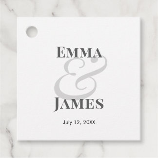 Etiquetas Para Lembrancinhas Casamento Minimalista com Ampersand | Agradeciment