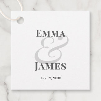 Etiquetas Para Lembrancinhas Casamento Minimalista com Ampersand | Agradeciment