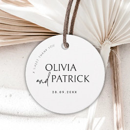 Etiquetas Para Lembrancinhas Casamento Minimalista Moderno Simples Preto e Bran