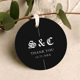 Etiquetas Para Lembrancinhas Casamento Minimalista Vintage Retro Preto e Branco