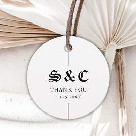 Etiquetas Para Lembrancinhas Casamento Minimalista Vintage Retro Preto e Branco