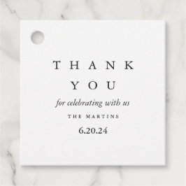 Etiquetas Para Lembrancinhas Casamento mínimo de preto e branco Obrigado