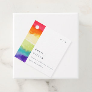 Etiquetas Para Lembrancinhas Casamento Mínimo do Orgulho Colorido Rainbow