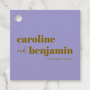 Etiquetas Para Lembrancinhas Casamento Moderno Chic Roxo Macio Brilhante e Ousa