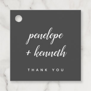 Etiquetas Para Lembrancinhas Casamento Moderno de Nomes de Script Minimalistas 