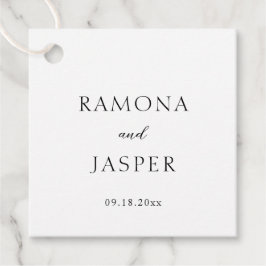 Etiquetas Para Lembrancinhas Casamento Moderno Simples Negro e Branco