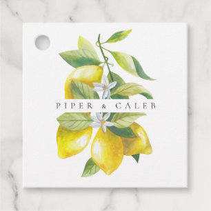 Etiquetas Para Lembrancinhas Casamento Monograma de Limão Blossoms