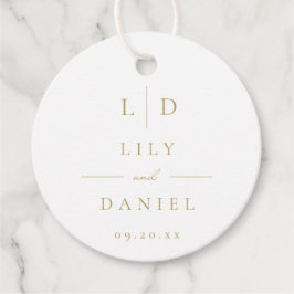 Etiquetas Para Lembrancinhas Casamento Monograma Minimalista Elegante Branco e
