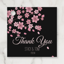 Etiquetas Para Lembrancinhas Casamento Negra de Pétalas de Árvores de Cereja El