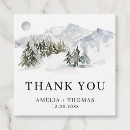Etiquetas Para Lembrancinhas Casamento no inverno Da Floresta De Neve - Obrigad
